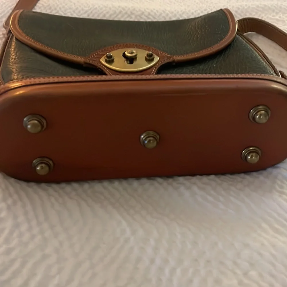 Dooney & Bourke Vintage Spectator Bag in Fir Green and Tan Leather - Picture 6 of 17